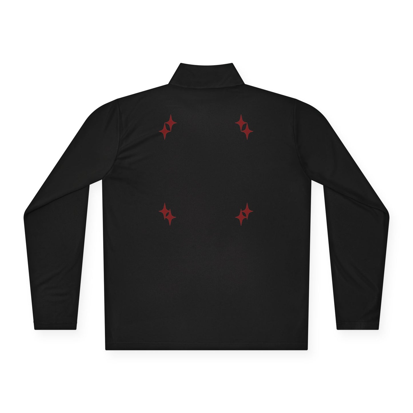 Quarter-Zip Pullover • Red Star Graphic "LIFEOF3TYMS" Chest & Back Accent