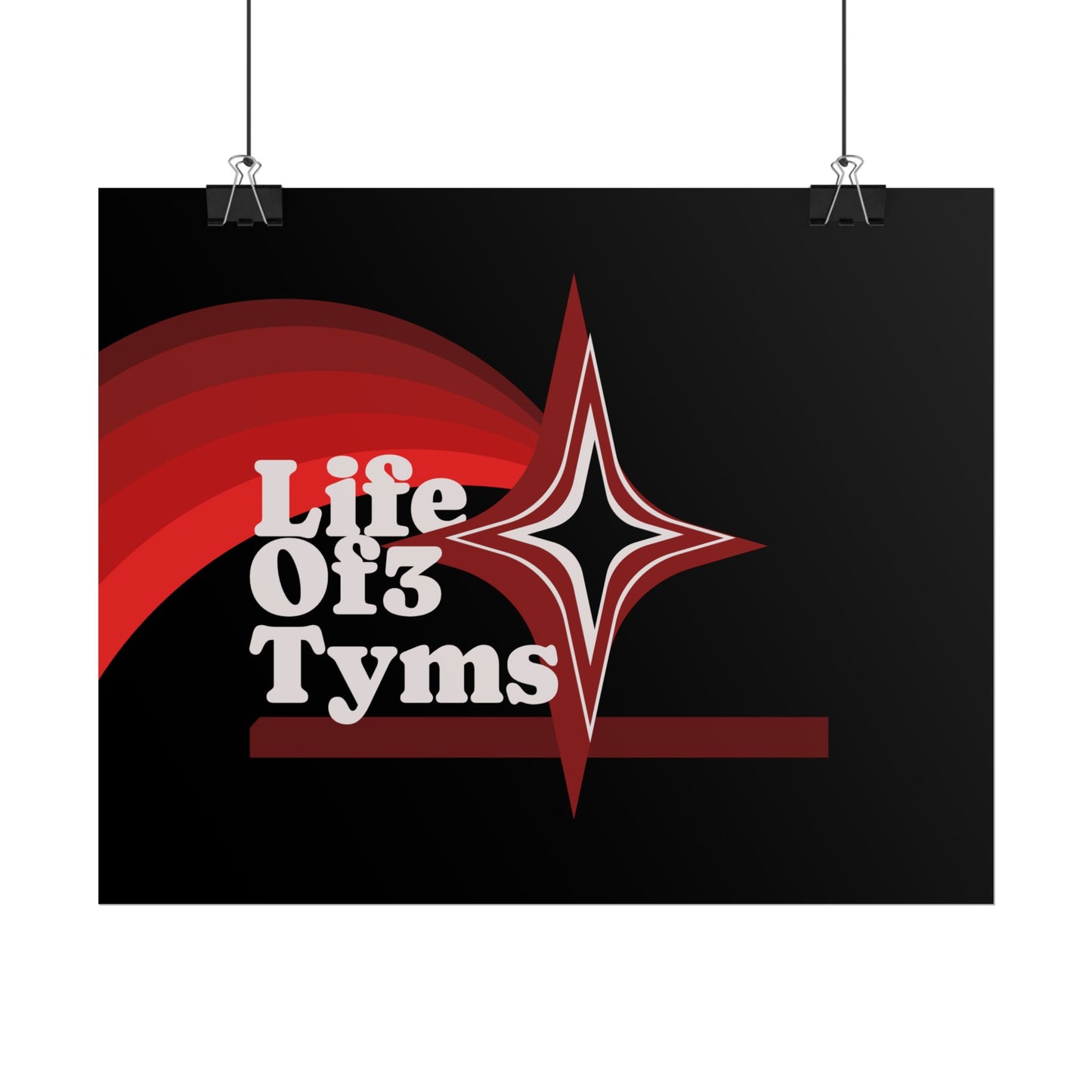 Rolled Poster — “Life Of 3 Tyms” Retro Star Vintage-Style Wall Art
