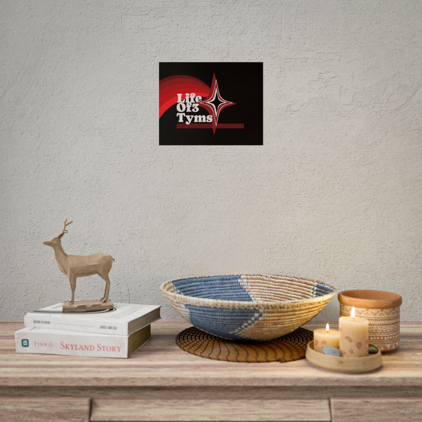 Rolled Poster — “Life Of 3 Tyms” Retro Star Vintage-Style Wall Art
