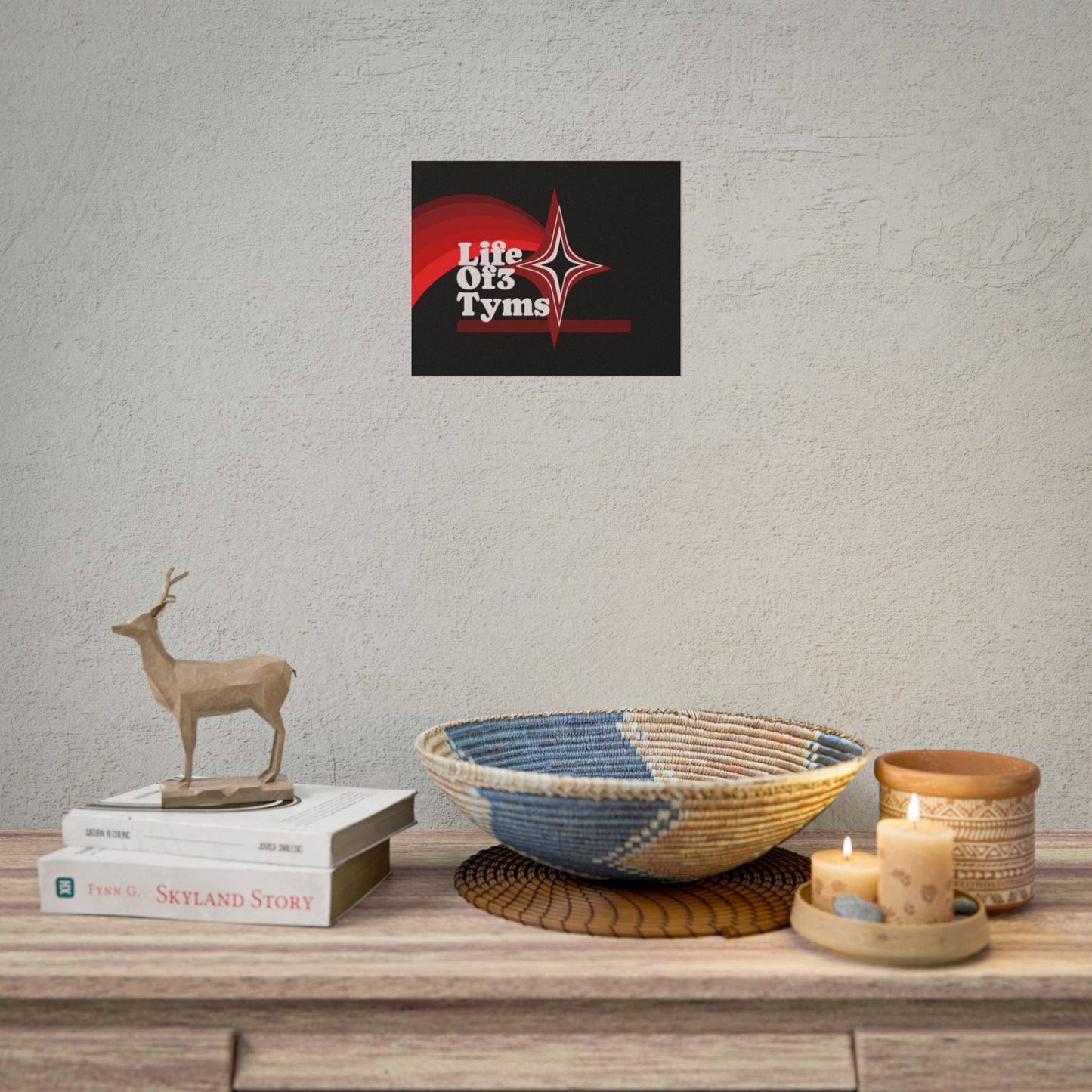 Rolled Poster — “Life Of 3 Tyms” Retro Star Vintage-Style Wall Art